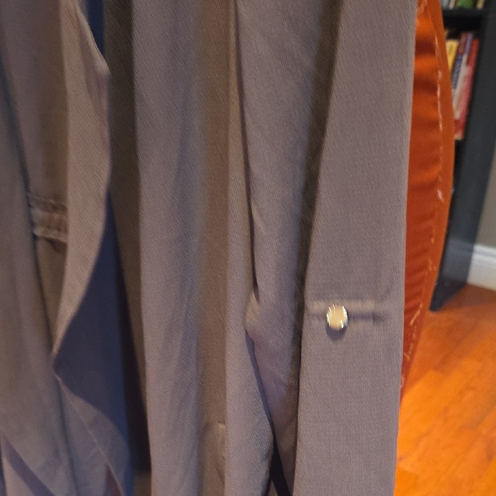Kismet Open-Front Light/Long Cardigan - Taupe - Picture 4 of 6